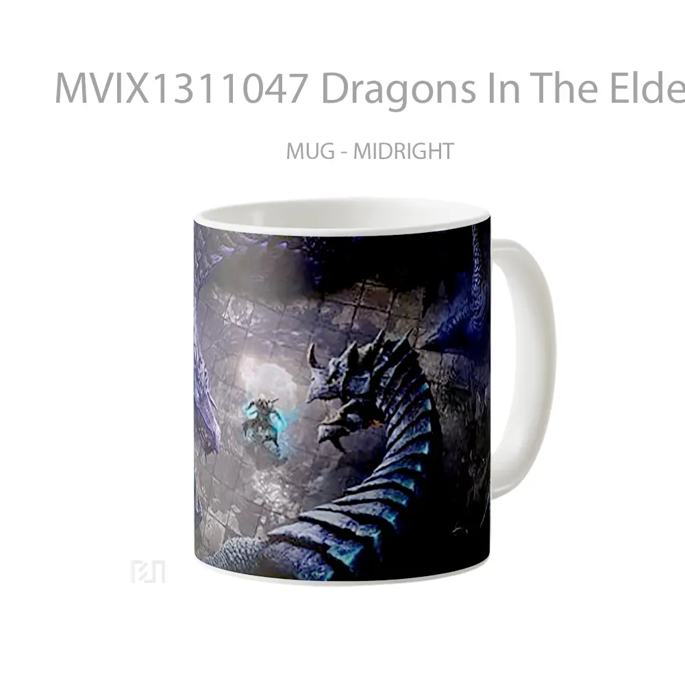 Mug Dragons In The Elder Scrolls Online Gelas Fantasi - All-side / Desain