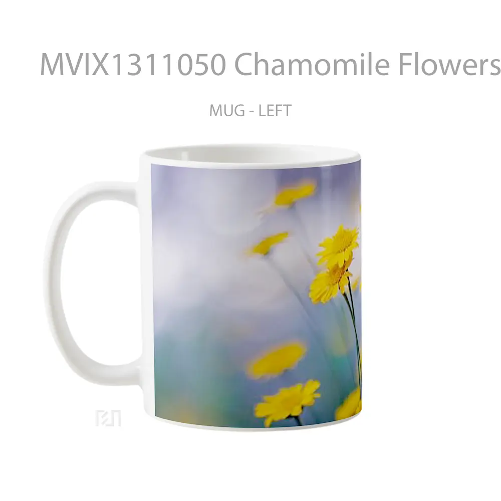 Mug Chamomile Flowers Gelas Pemandangan Alam - All-side / Desain