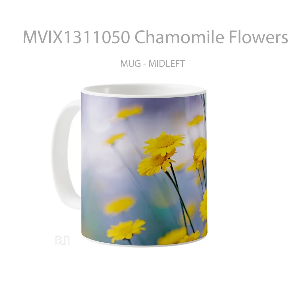 Mug Chamomile Flowers Gelas Pemandangan Alam - All-side / Desain