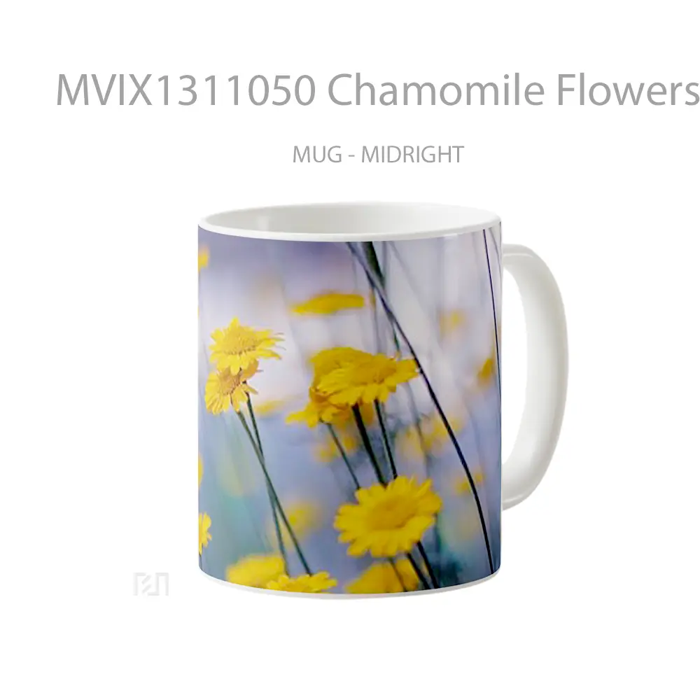 Mug Chamomile Flowers Gelas Pemandangan Alam - All-side / Desain