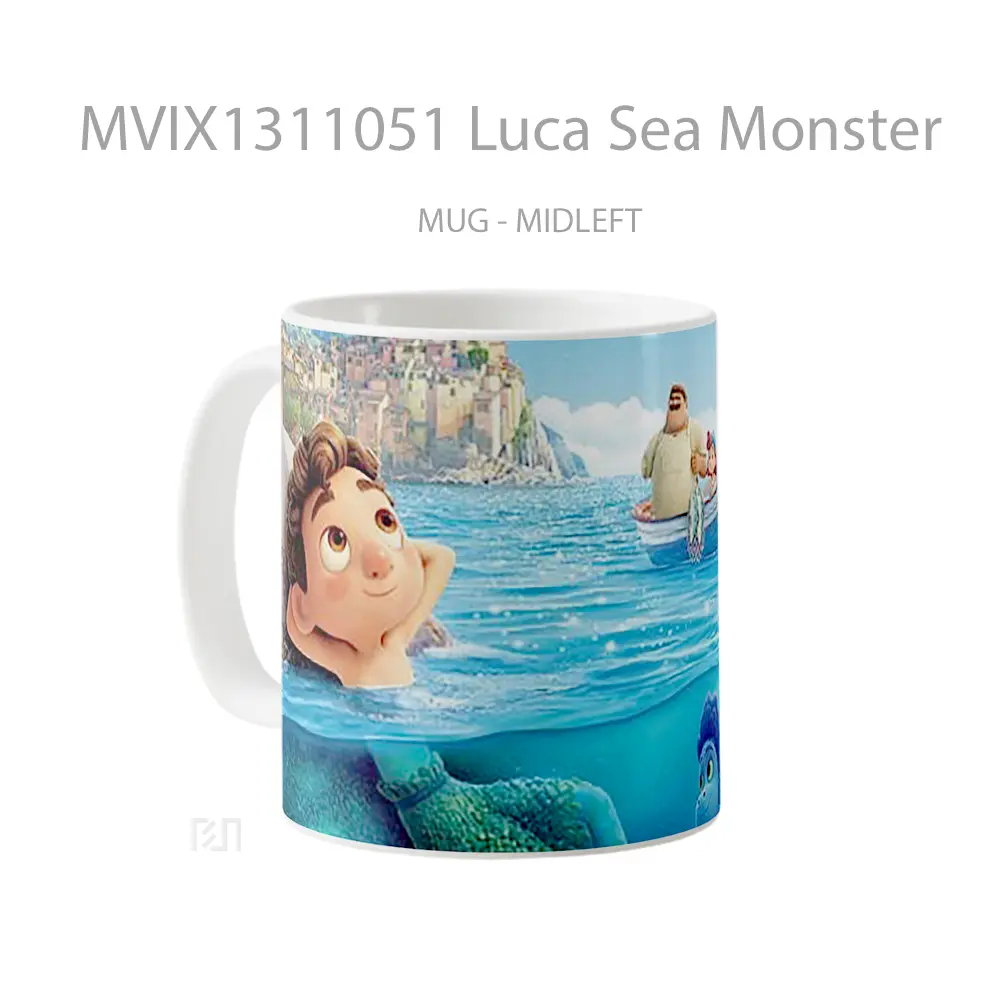 Mug Luca Sea Monster Gelas Pemandangan Alam - All-side / Desain