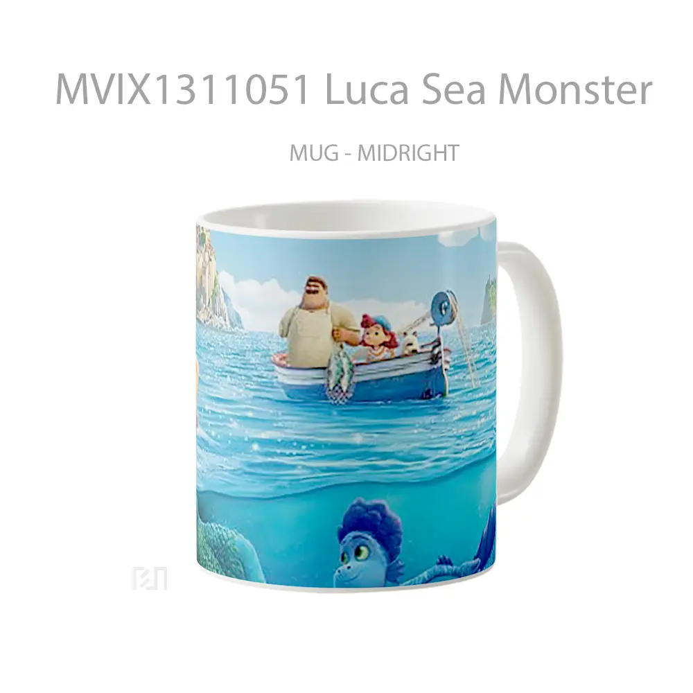 Mug Luca Sea Monster Gelas Pemandangan Alam - All-side / Desain
