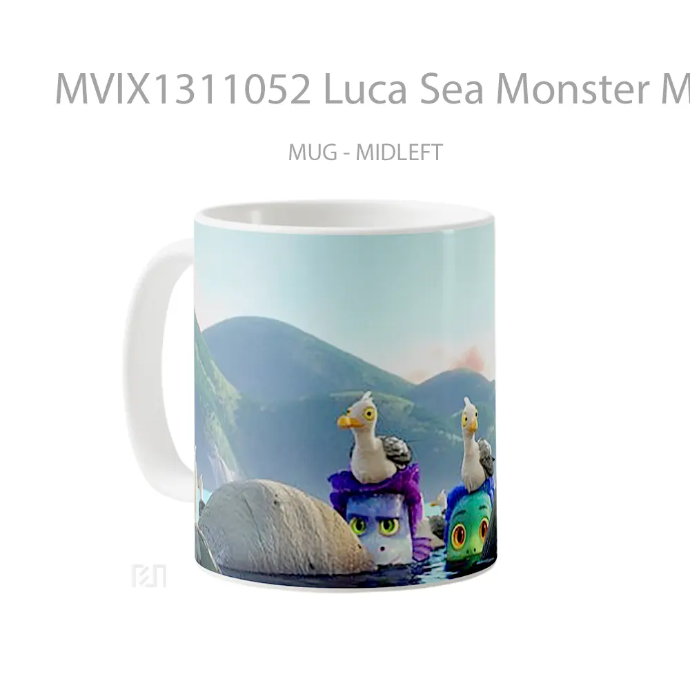 Mug Luca Sea Monster Movie Gelas Pemandangan Alam - All-side / Desain