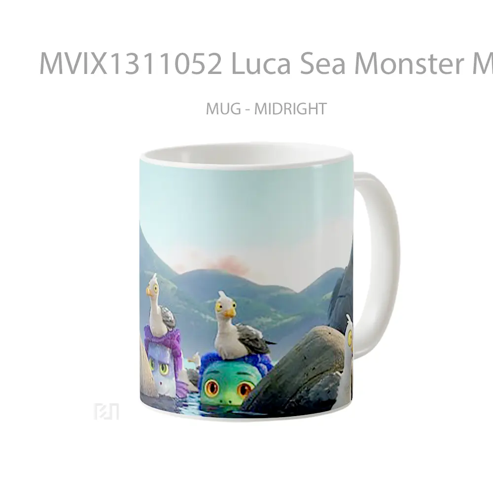 Mug Luca Sea Monster Movie Gelas Pemandangan Alam - All-side / Desain
