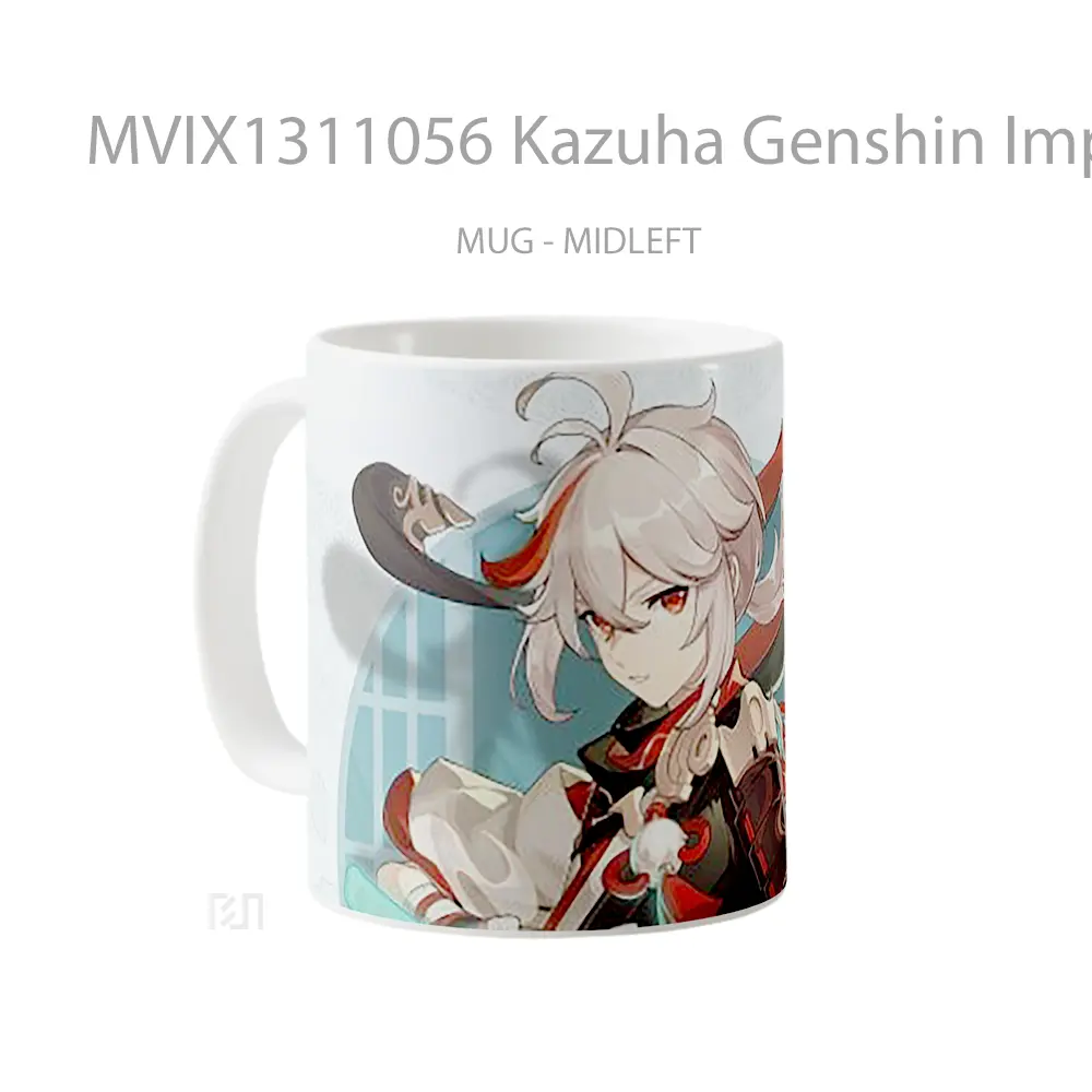 Mug Kazuha Genshin Impact Cangkir Gamer - All-side / Desain