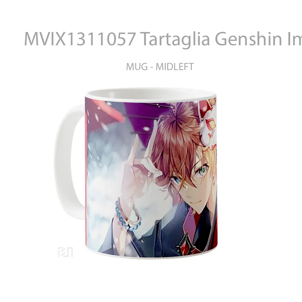 Mug Tartaglia Genshin Impact Art Cangkir Gamer - All-side / Desain