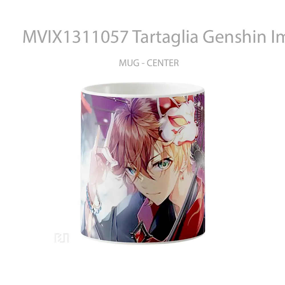 Mug Tartaglia Genshin Impact Art Cangkir Gamer