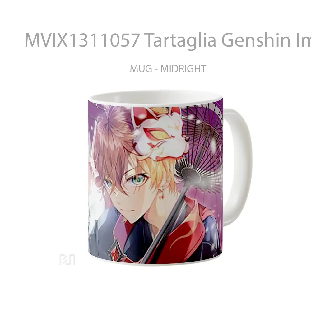 Mug Tartaglia Genshin Impact Art Cangkir Gamer - All-side / Desain