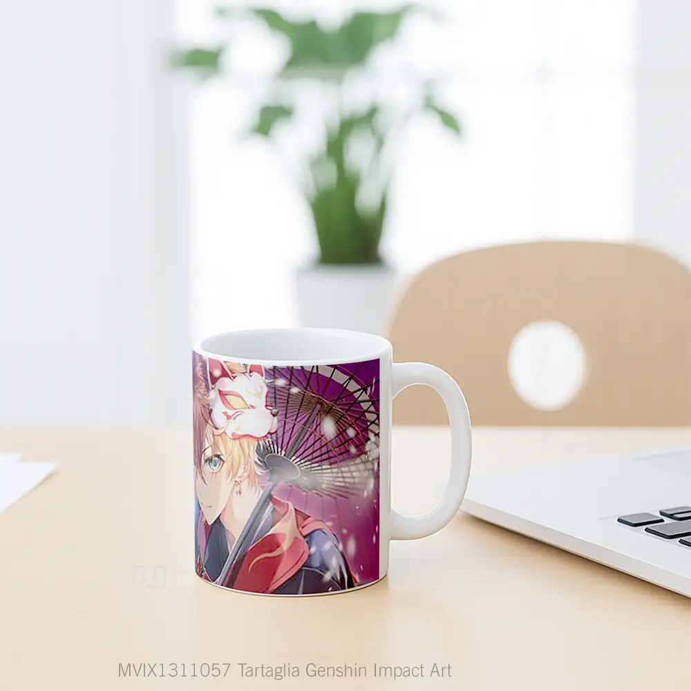 Mug Tartaglia Genshin Impact Art Cangkir Gamer - All-side / Desain