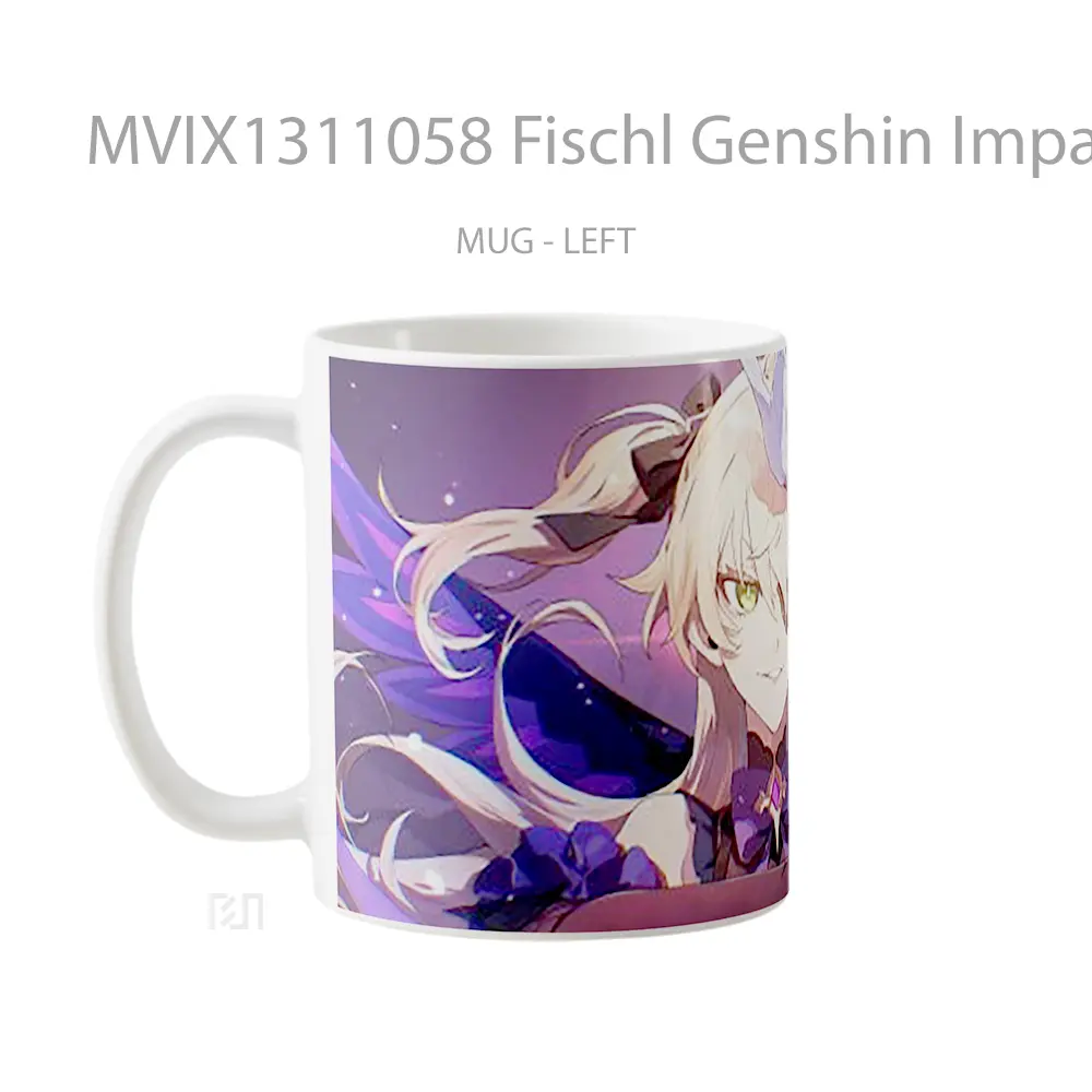 Mug Fischl Genshin Impact Art Cangkir Gamer - All-side / Desain