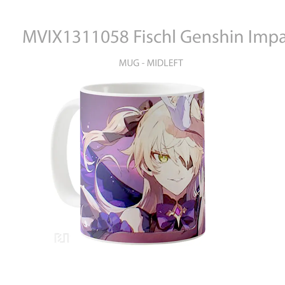 Mug Fischl Genshin Impact Art Cangkir Gamer - All-side / Desain
