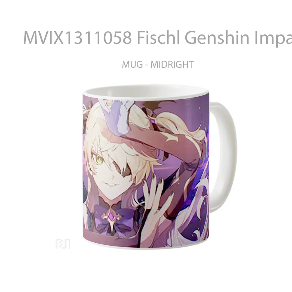 Mug Fischl Genshin Impact Art Cangkir Gamer - All-side / Desain