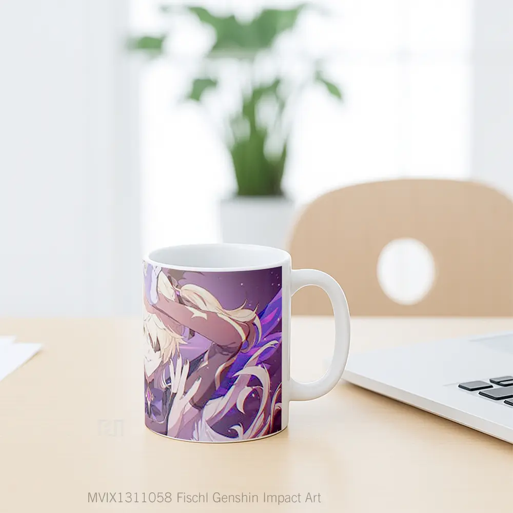 Mug Fischl Genshin Impact Art Cangkir Gamer - All-side / Desain