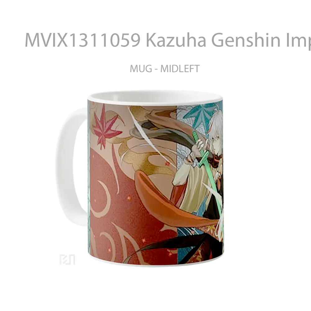 Mug Kazuha Genshin Impact Art Cangkir Gamer - All-side / Desain