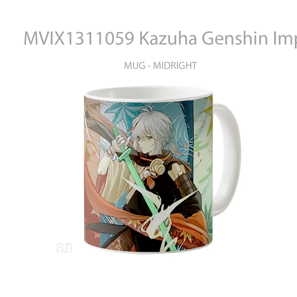 Mug Kazuha Genshin Impact Art Cangkir Gamer - All-side / Desain