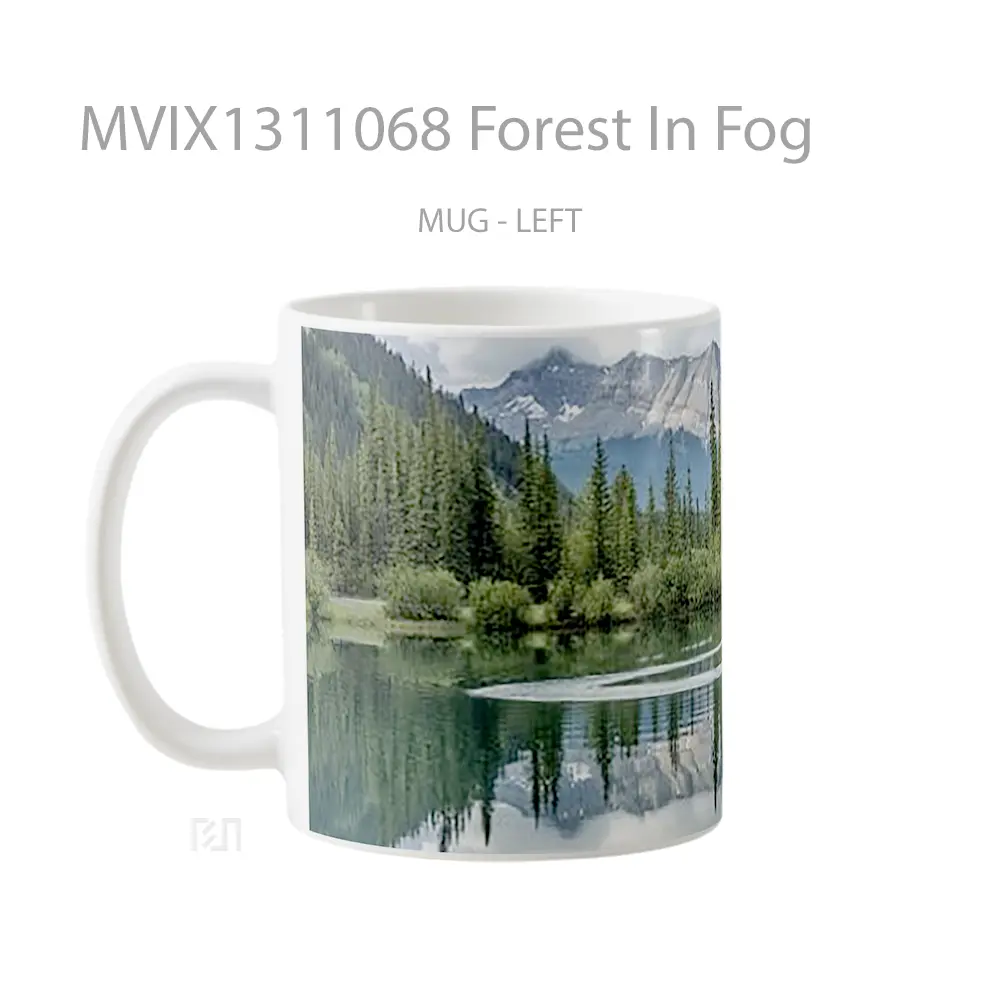 Mug Forest In Fog Gelas Pemandangan Alam - All-side / Desain