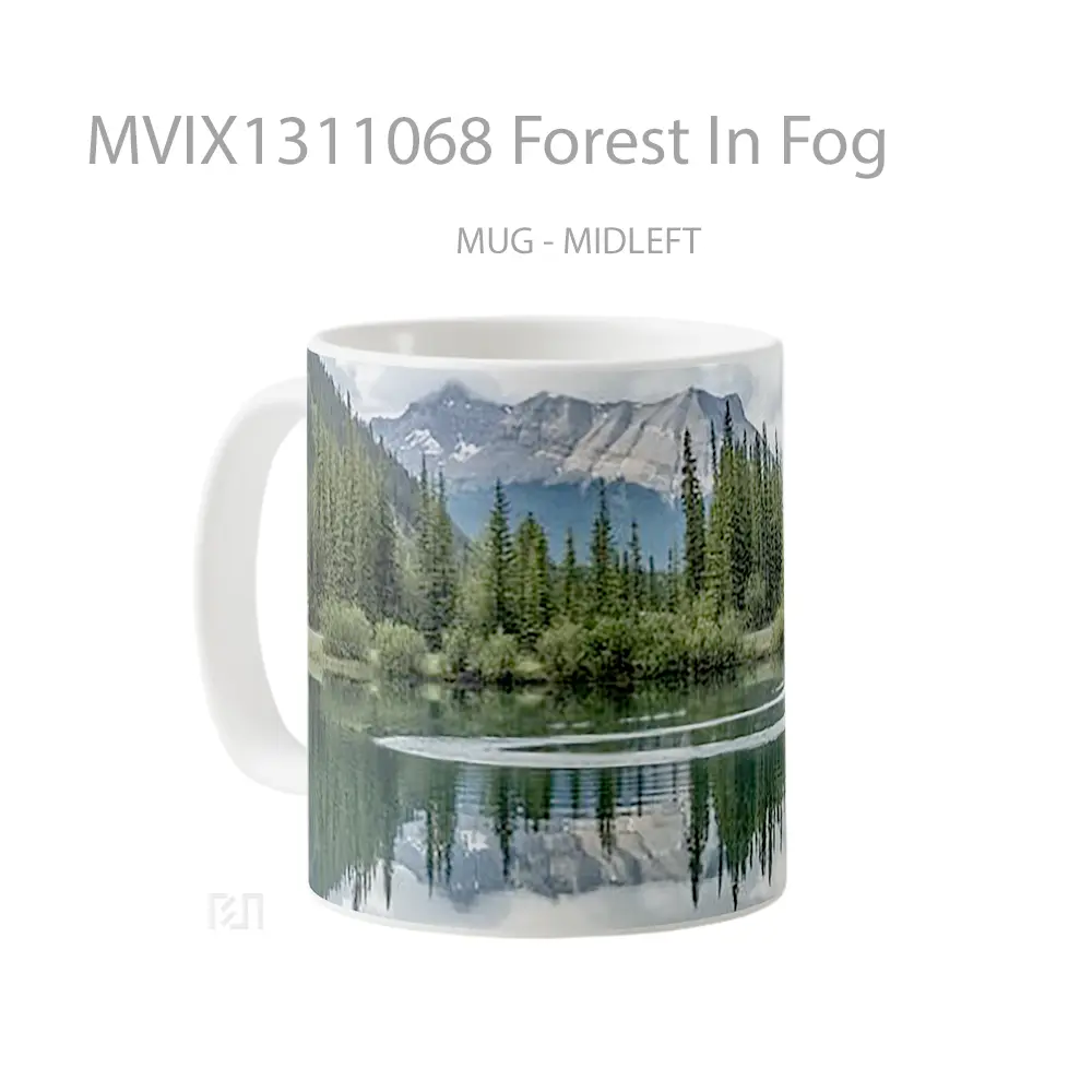 Mug Forest In Fog Gelas Pemandangan Alam - All-side / Desain