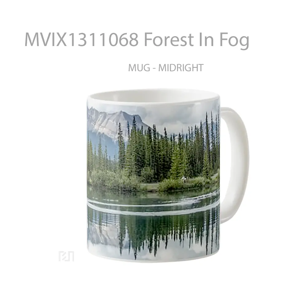 Mug Forest In Fog Gelas Pemandangan Alam - All-side / Desain
