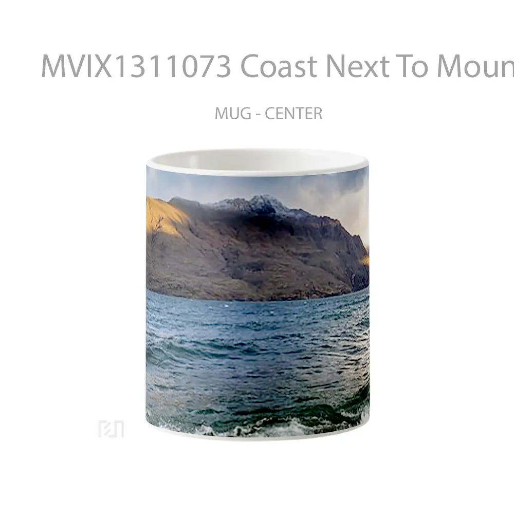 Mug Coast Next To Mountains Gelas Pemandangan Alam