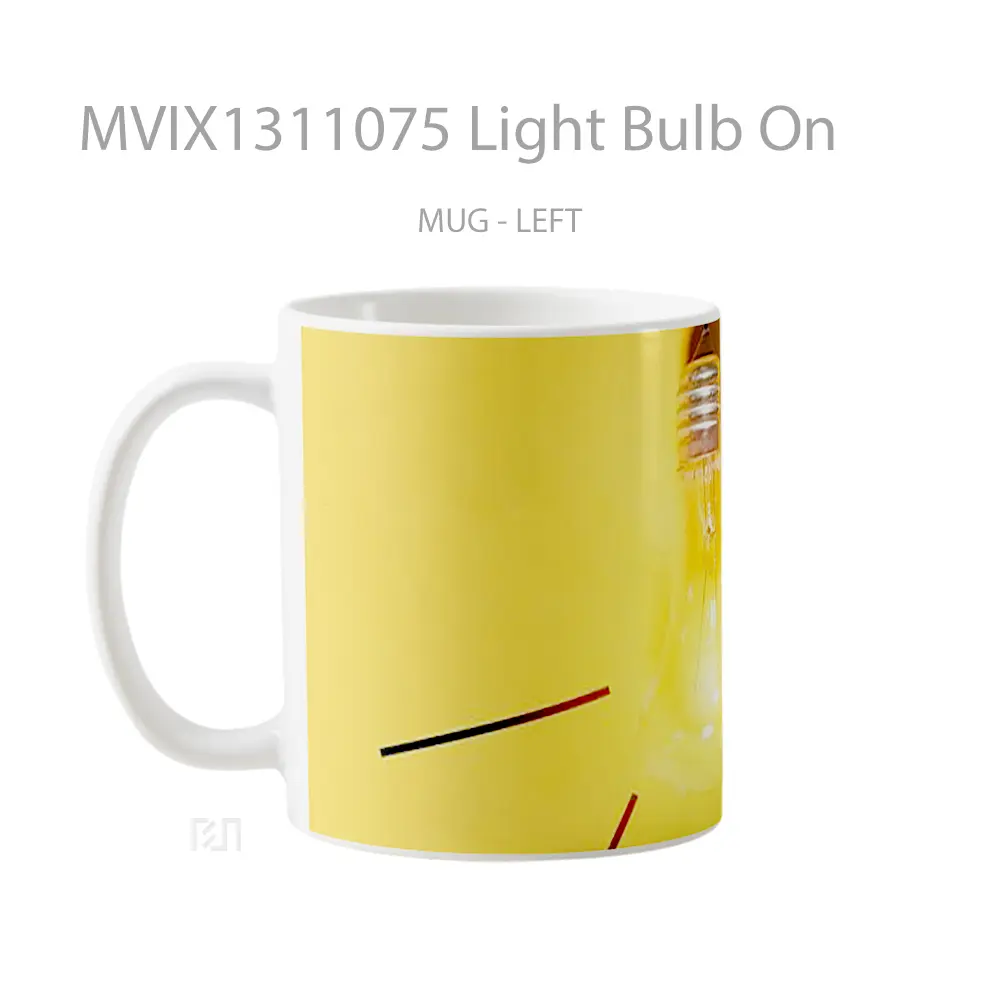 Mug Light Bulb On Gelas Keramik Unik - All-side / Desain