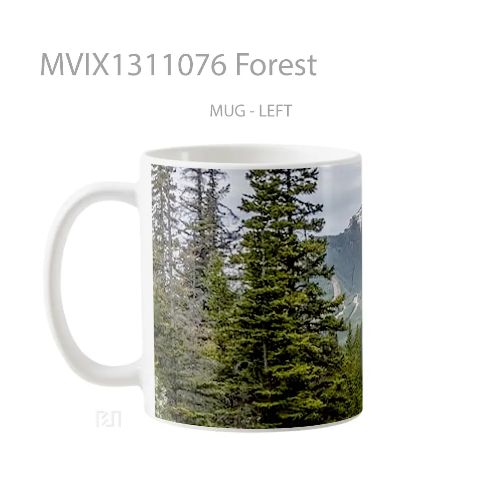 Mug Forest Gelas Pemandangan Alam - All-side / Desain