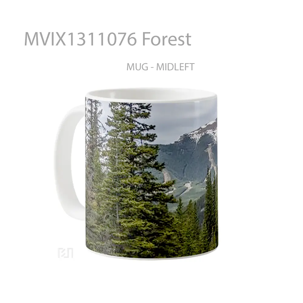 Mug Forest Gelas Pemandangan Alam - All-side / Desain