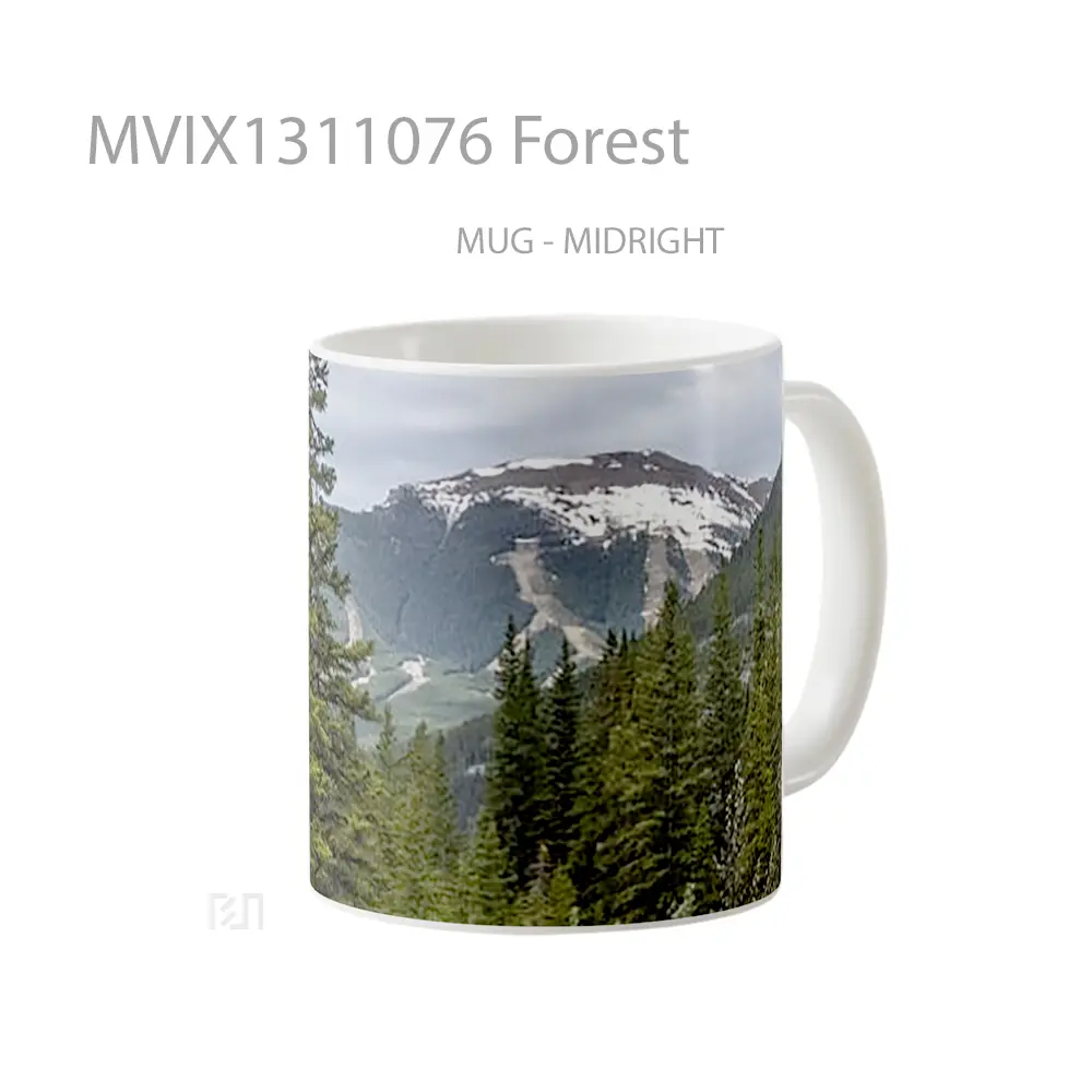 Mug Forest Gelas Pemandangan Alam - All-side / Desain