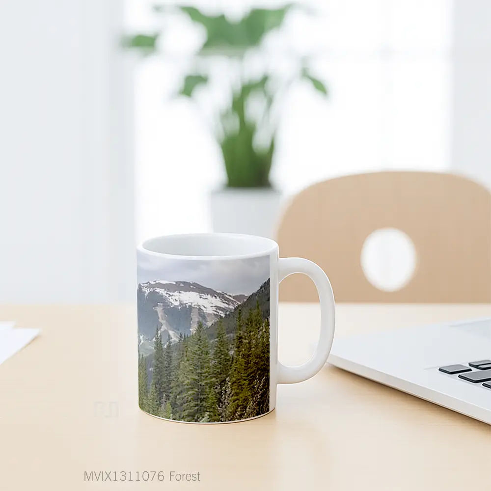 Mug Forest Gelas Pemandangan Alam - All-side / Desain