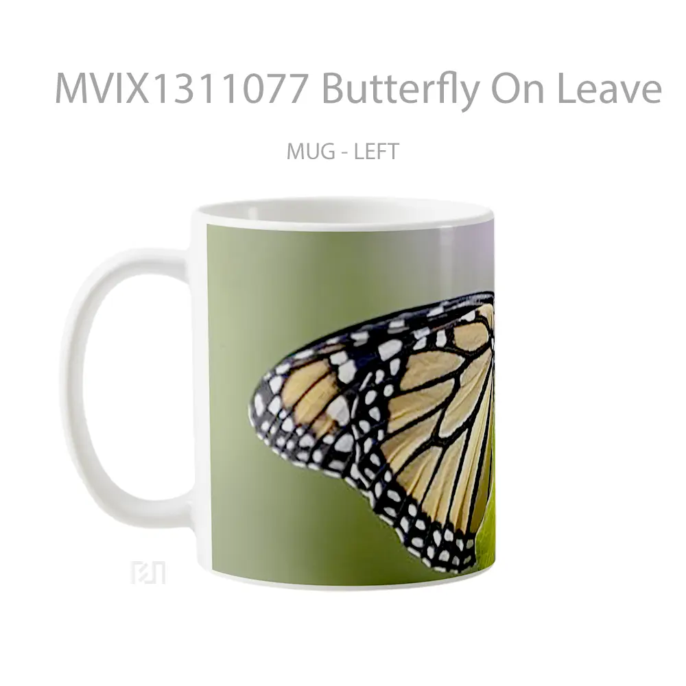 Mug Butterfly On Leave Gelas Hewan Lucu - All-side / Desain