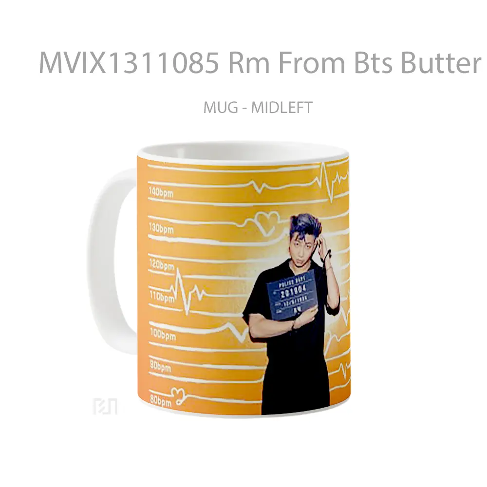 Mug Rm From Bts Butter Gelas Keramik Unik - All-side / Desain