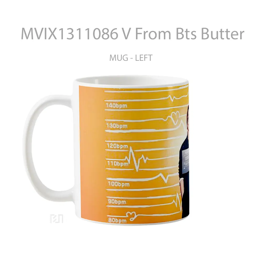 Mug V From Bts Butter Gelas Keramik Unik - All-side / Desain