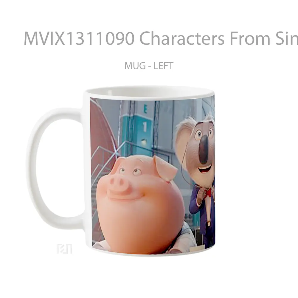 Mug Characters From Sing 2 Gelas Keramik Unik - All-side / Desain