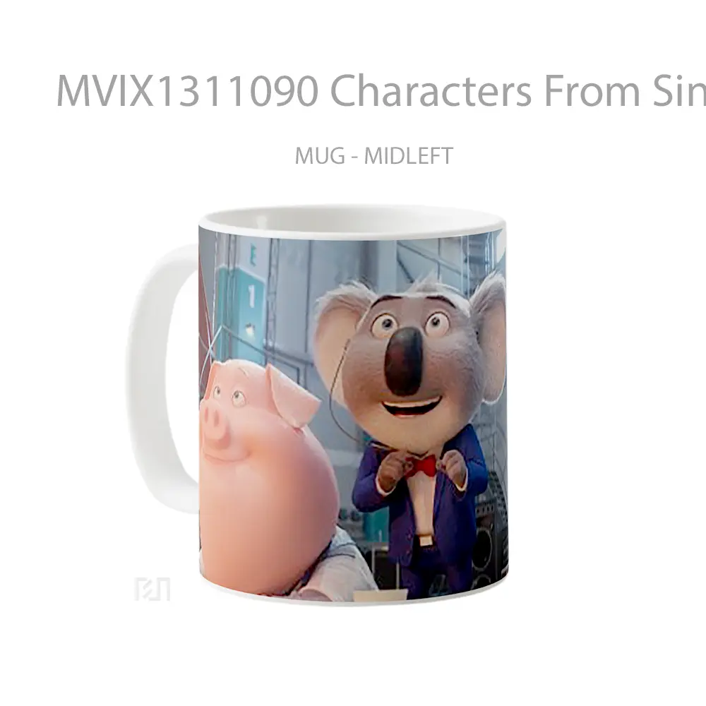 Mug Characters From Sing 2 Gelas Keramik Unik - All-side / Desain