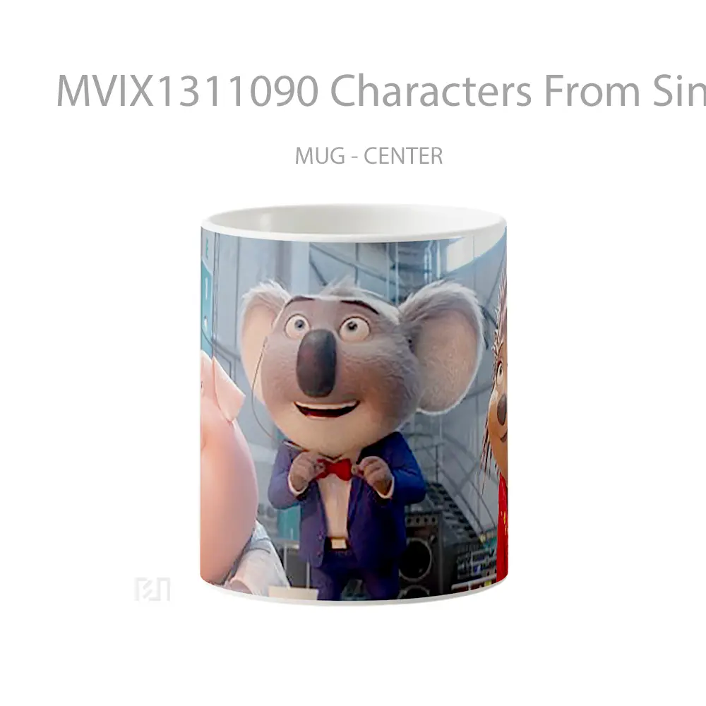 Mug Characters From Sing 2 Gelas Keramik Unik