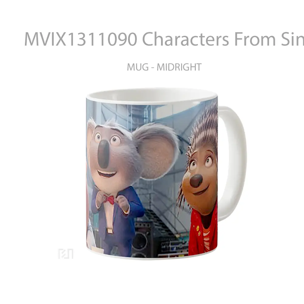 Mug Characters From Sing 2 Gelas Keramik Unik - All-side / Desain