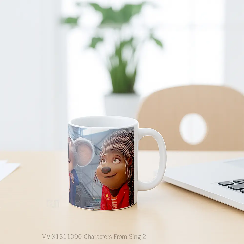 Mug Characters From Sing 2 Gelas Keramik Unik - All-side / Desain