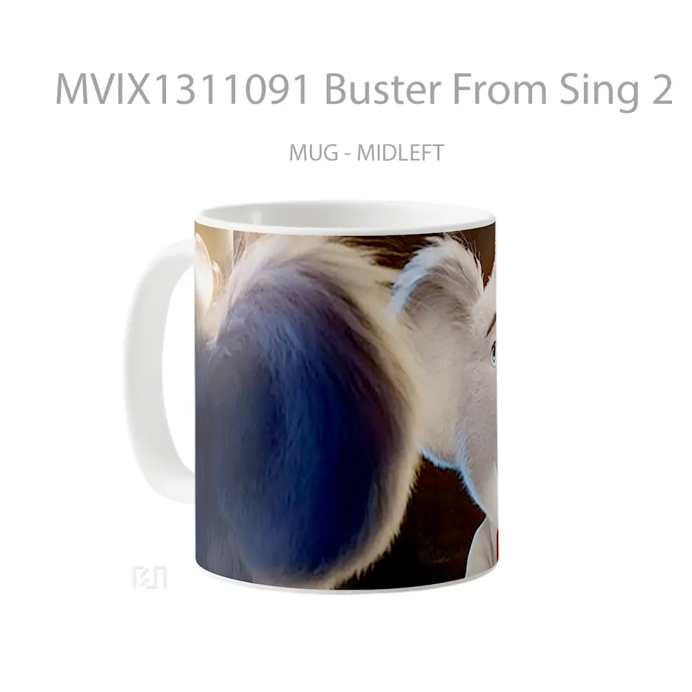 Mug Buster From Sing 2 Gelas Keramik Unik - All-side / Desain