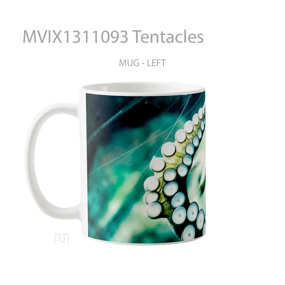 Mug Tentacles Gelas Keramik Unik - All-side / Desain