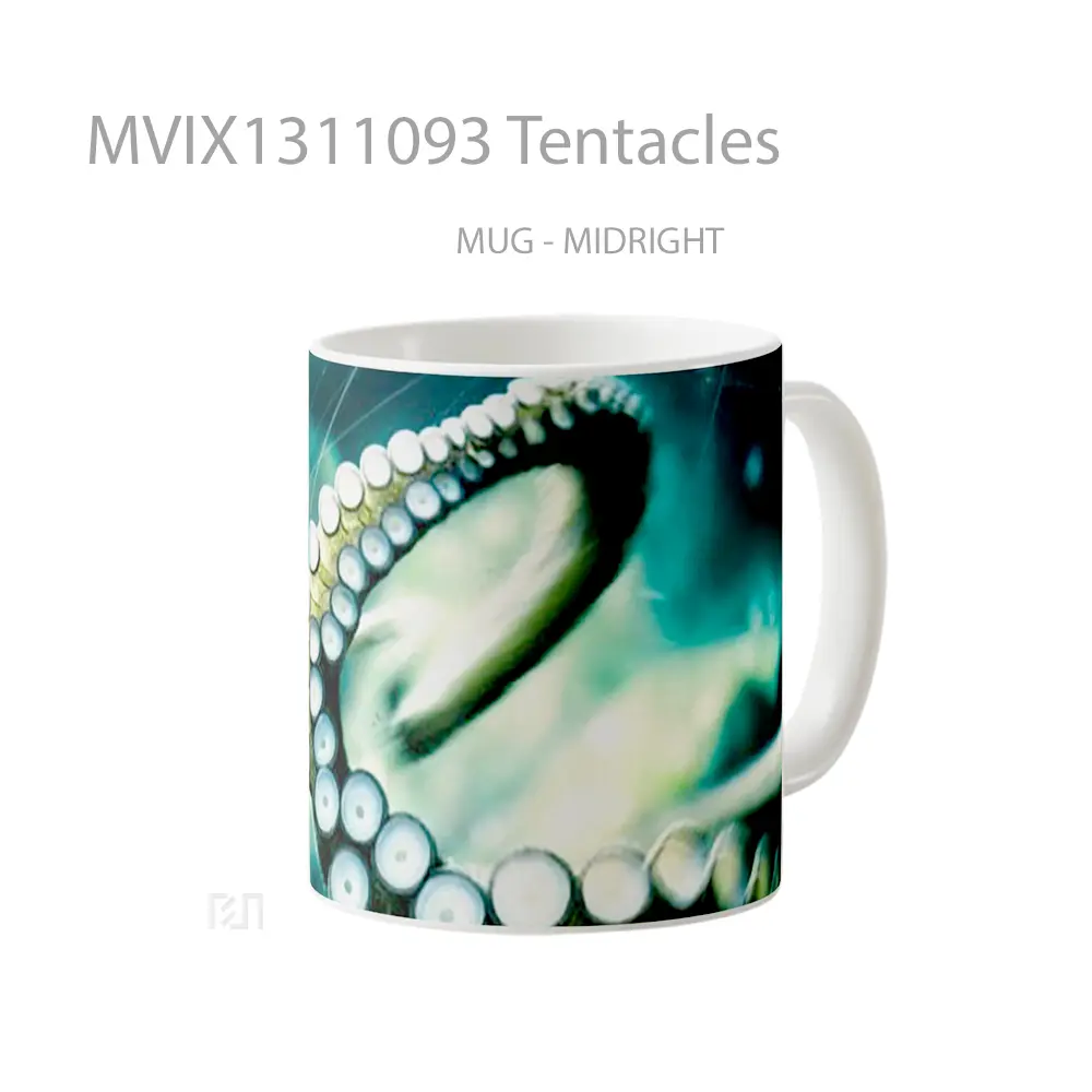 Mug Tentacles Gelas Keramik Unik - All-side / Desain