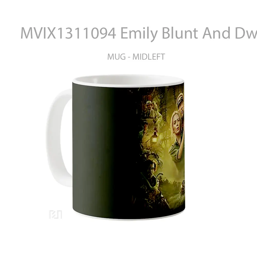 Mug Emily Blunt And Dwayne Johnson In Jungle Cruise Gelas Keramik Unik - All-side / Desain