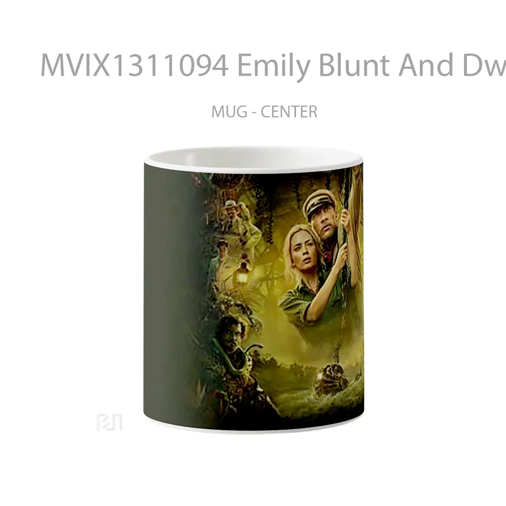 Mug Emily Blunt And Dwayne Johnson In Jungle Cruise Gelas Keramik Unik