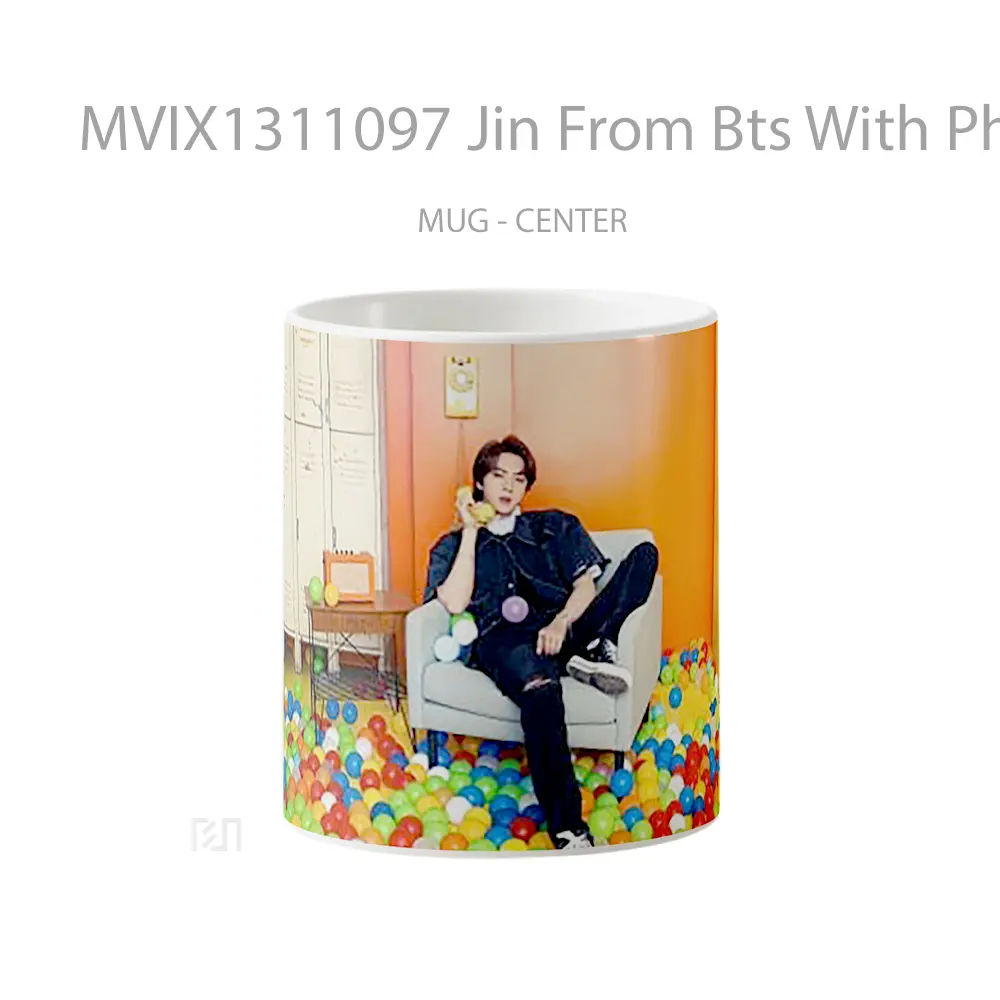 Mug Jin From Bts With Phone Gelas Keramik Unik