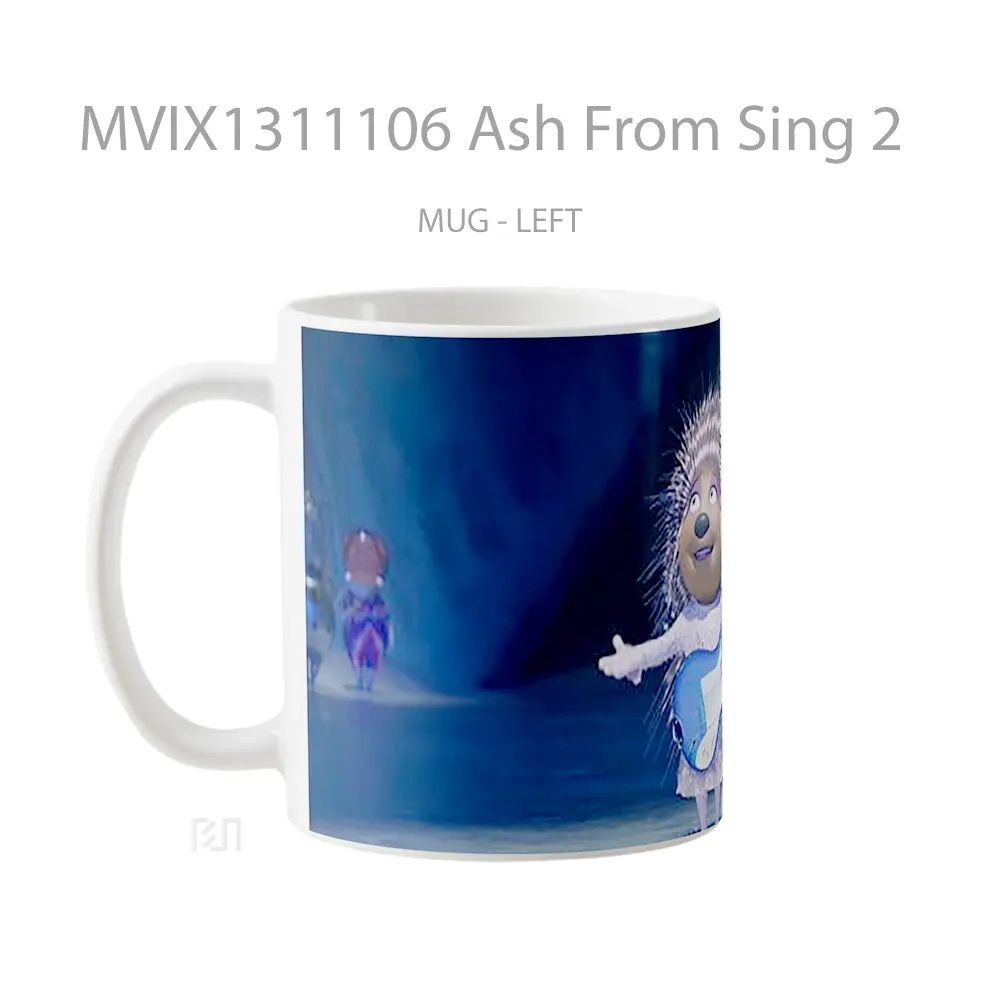 Mug Ash From Sing 2 Gelas Keramik Unik - All-side / Desain