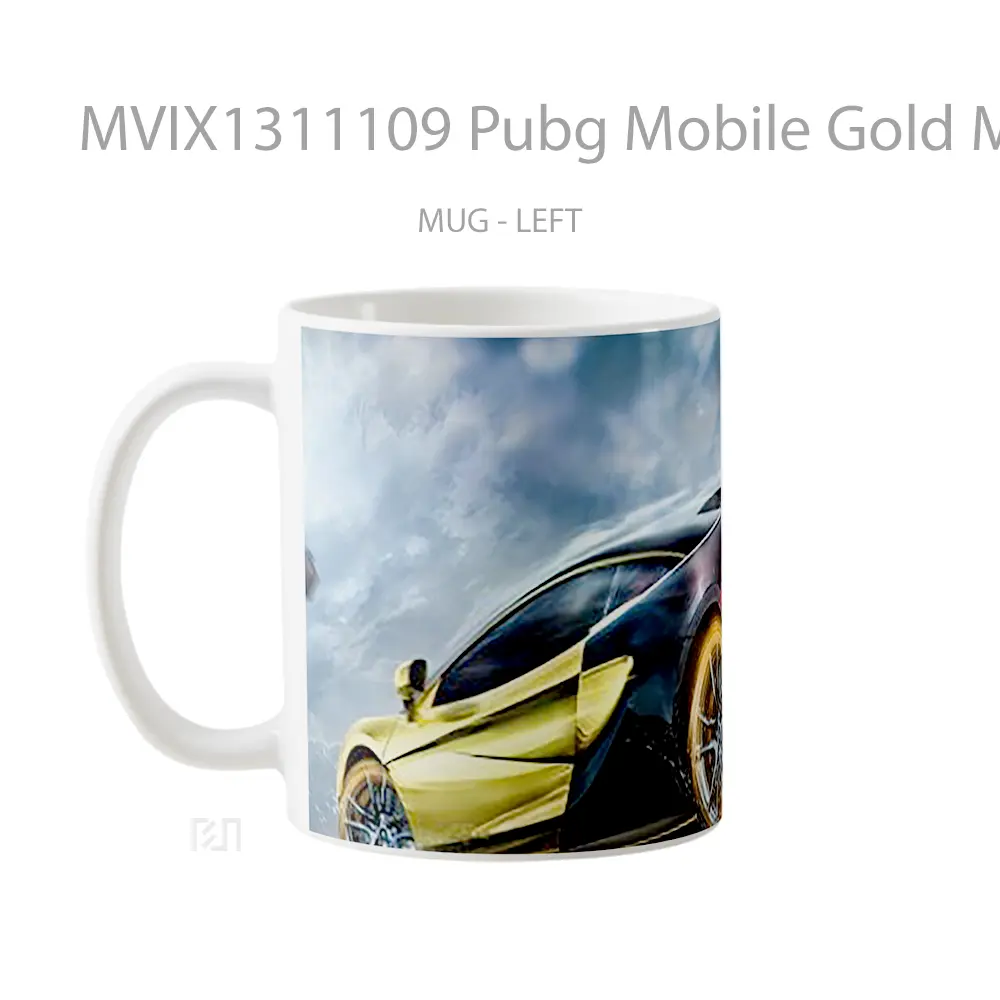 Mug Pubg Mobile Gold Mclaren Sports Car Cangkir Gamer - All-side / Desain