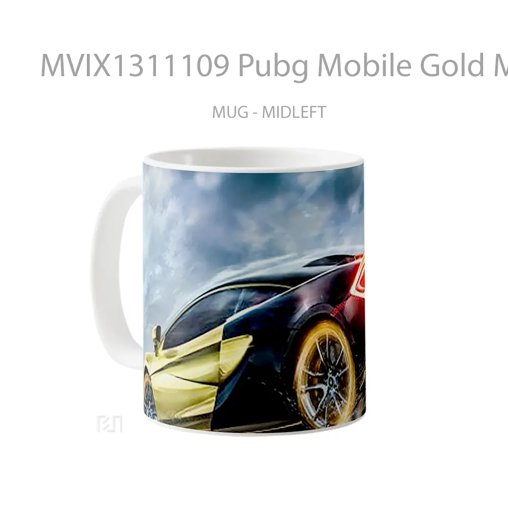 Mug Pubg Mobile Gold Mclaren Sports Car Cangkir Gamer - All-side / Desain