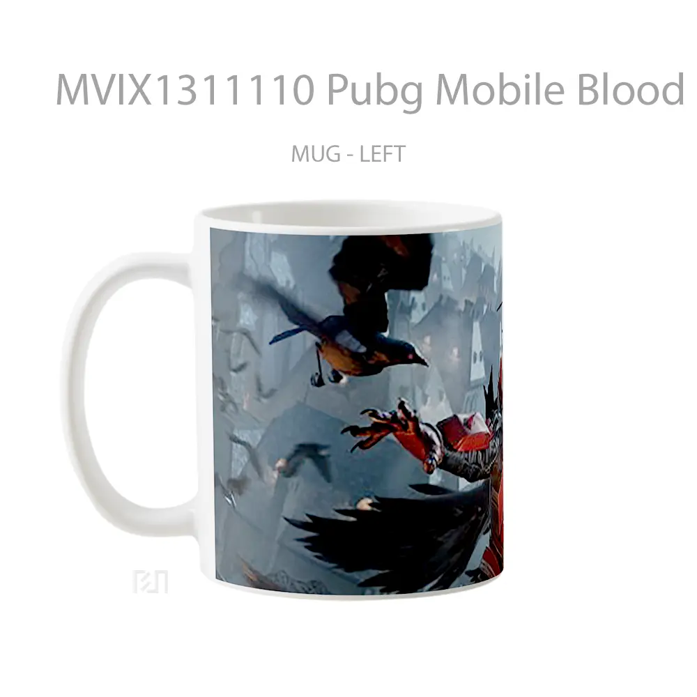 Mug Pubg Mobile Blood Raven X Suit Set Skin Outfit Cangkir Gamer - All-side / Desain