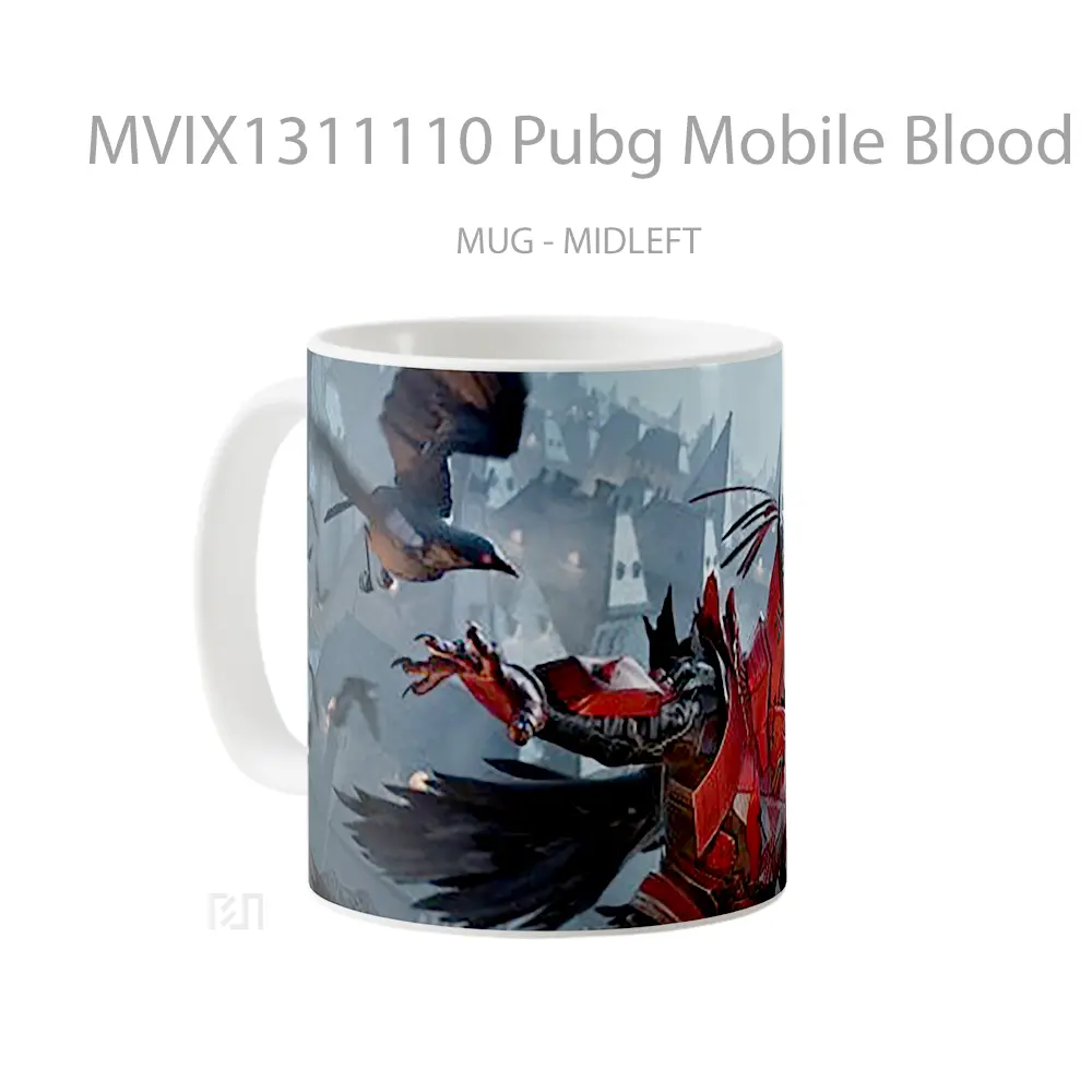 Mug Pubg Mobile Blood Raven X Suit Set Skin Outfit Cangkir Gamer - All-side / Desain