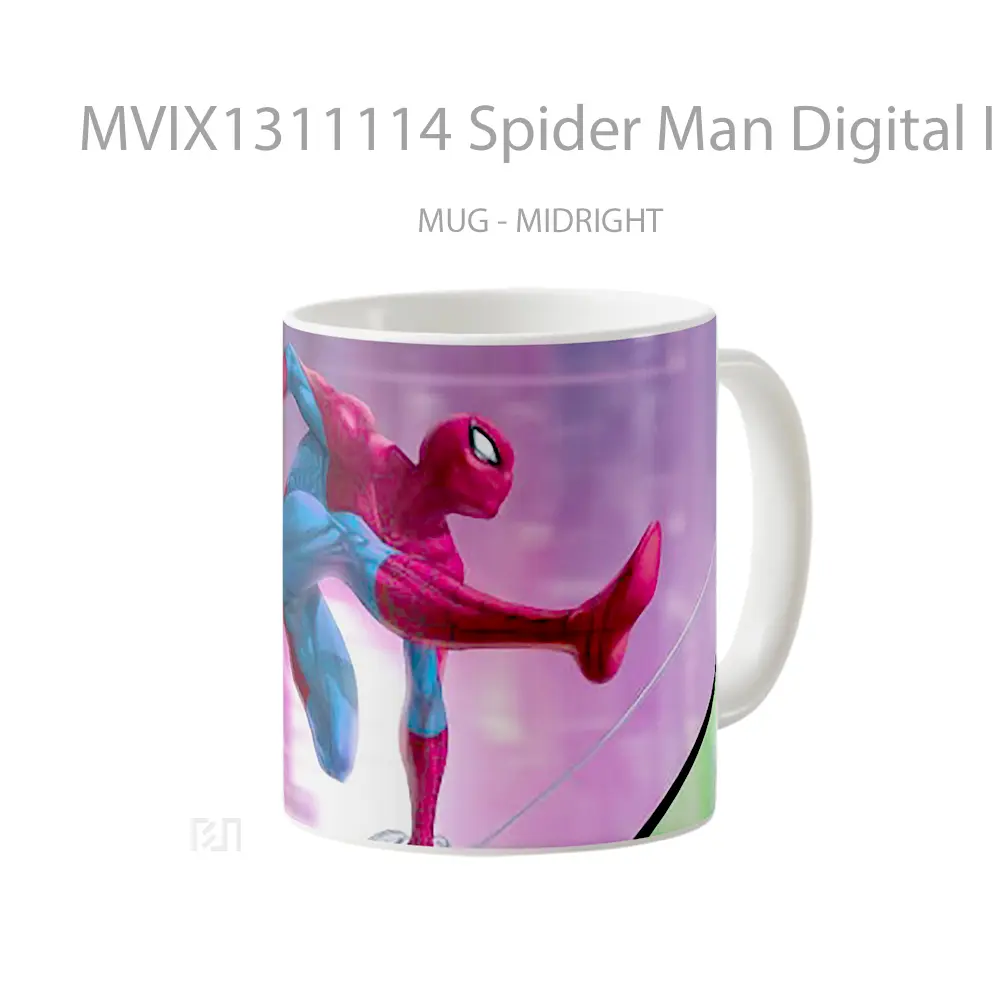 Mug Spider Man Digital Illustration Gelas Superhero - All-side / Desain