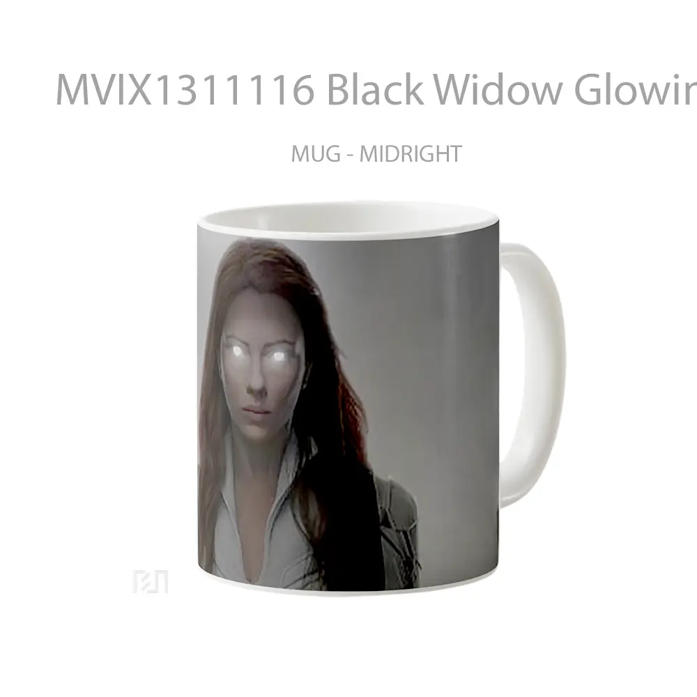 Mug Black Widow Glowing Eyes Gelas Superhero - All-side / Desain