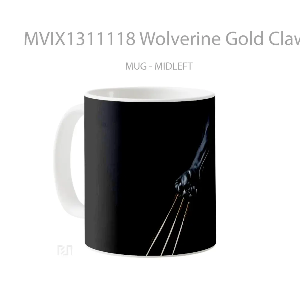 Mug Wolverine Gold Claws Gelas Superhero - All-side / Desain
